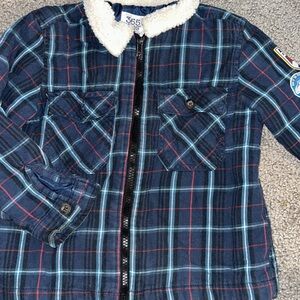 Red and Blue Jean Jacket with Classic Style